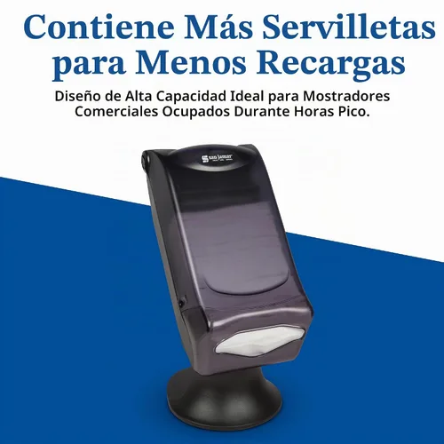 Vista 7 de San Jamar Dispensador de servilletas para restaurante, soporte de control completo, capacidad de 450, 9D x 21.5W x 8.5H para cocinas, servicio