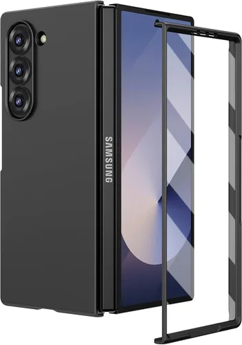 Vista 11 de Ruky Funda para Samsung Galaxy Z Fold 5, cubierta de cuerpo completo con protector de pantalla integrado, soporte de carga inalámbrica de PC duro