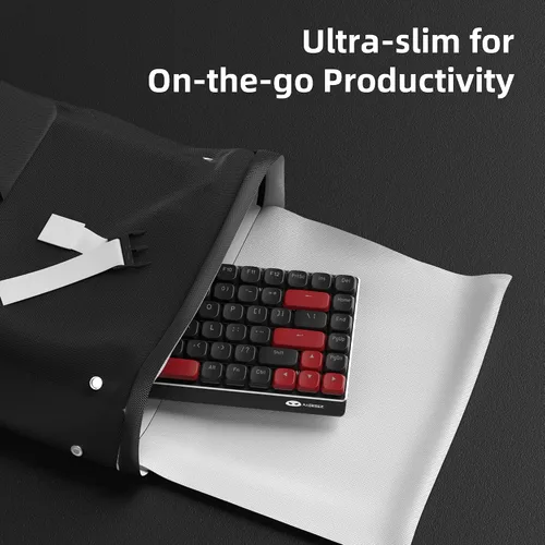 Vista 6 de Camiysn Teclado mecánico inalámbrico RGB Moon84 modo triple 2.4 GHz/BT/USB-C con cable de oficina teclado negro para computadora, computadora