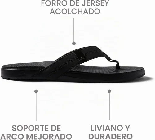 Vista 5 de Reef Sandalias acolchadas Phantom para hombre Negro