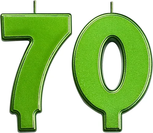 Vista 104 de DERVENTA Vela Grande de Cumpleaños Número 3D Verde Luminoso de 3.7 Pulgadas Celebración de Fiesta Aniversario Decoración Adorno para Pastel 1 Pieza