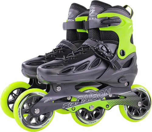 Vista 10 de PAPAISON Patines en línea ajustables para adultos para hombres y mujeres con 3 ruedas de 100 mm, patines de exterior para fitness, velocidad