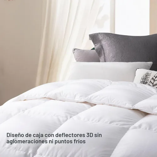 Vista 5 de Globon Edredón Queen de plumón de ganso, relleno de 800 hilos, relleno de lujo, para todas las estaciones, funda suave y silenciosa de 420 hilos