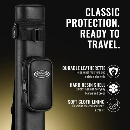 Vista 4 de Casemaster Q-Vault Classic 1x1 - Estuche rígido para taco de billar/billar