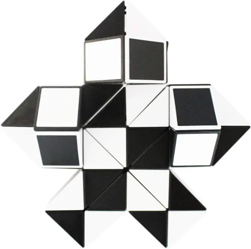 Vista 6 de Mipartebo Magic Snake Cube Twist Puzzle 48 cuñas de gran tamaño Twist Fidget Serpiente Juguetes para Niños Bebé Negro