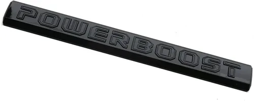 Vista 2 de 2 unidades de placa de identificación con emblema POWERBOOST para puerta izquierda, calcomanía de repuesto para F-150 2019-2023 (negro)