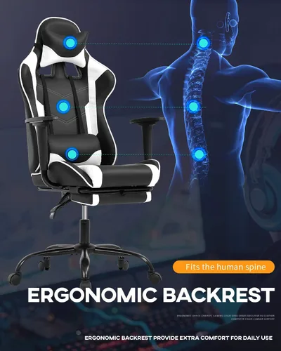 Vista 5 de Nueva silla para juegos de espalda alta para Computadora, Silla de diseño ergonómico