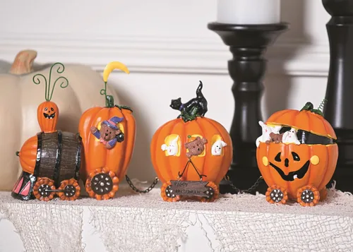 Vista 3 de Accesorios decorativos. The Pumpkin Express Train, trencito de calabazas x1.