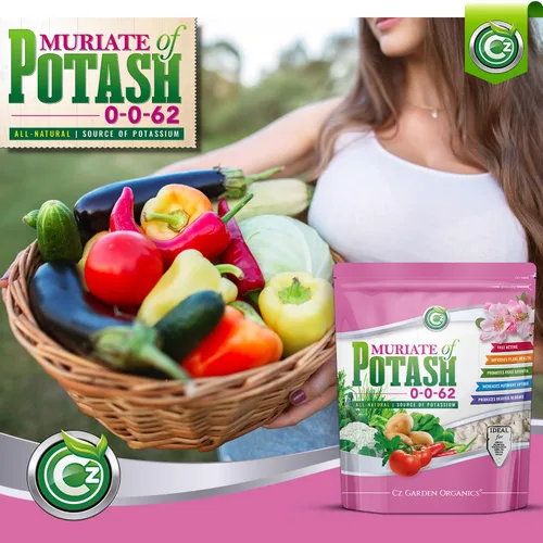 Vista 4 de Muriate of Potash 0-0-62 Fertilizante fabricado en Estados Unidos - MOP Potasio Plant Food para plantas de interior/exterior, jardines de flores