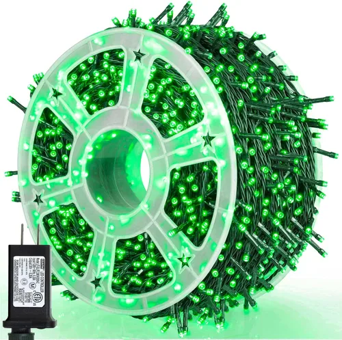 Vista 15 de weillsnow Luces de Halloween Moradas y Naranjas, 200 LED 66 Pies con Enchufe Luces de Cadena de Halloween Impermeables, 8 Modos con Memoria