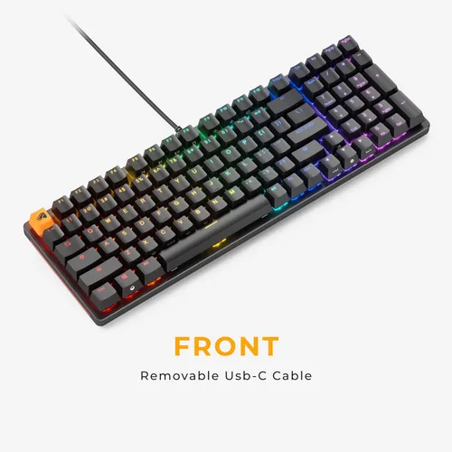 Vista 7 de Glorious GMMK 2 - Teclado mecánico para juegos - Interruptores lineales estilo Cherry Mx Hotswap - Palabra clave con cable de tamaño completo