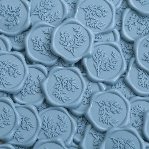 Vista 14 de UNIQOOO Calcomanías de Sello de Cera - Calcomanías de Sello de Sobre de Invitación de Boda de Eucalipto, 50 Piezas Calcomanías Autoadhesivas Hoja