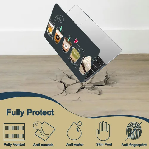 Vista 31 de Funda compatible con MacBook Air de 11 pulgadas 2015-2010 A1465 A1370, diseño impreso de plástico para laptop, carcasa protectora Air de 11.6