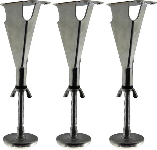 Vista 8 de KB Designs Patas de soporte central de altura ajustable para marco de cama, juego de 4, color plateado