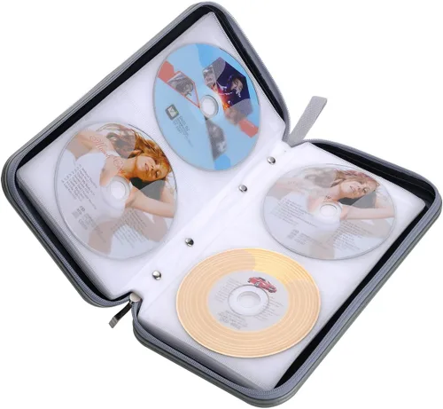 Vista 5 de Cartera organizadora y de almacenamiento, de alta resistencia y con capacidad para 70 CDs, DVDs, Blu-ray., negro