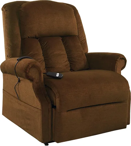 Vista 4 de MEGA MOTION Sillón reclinable eléctrico resistente con elevador, XL, visón (dispositivo médico de clase II de la FDA)