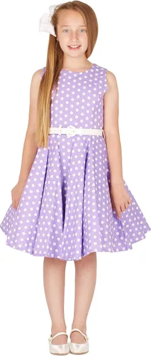 Vista 6 de BlackButterfly Vestido vintage con lunares de los años 50 para niñas