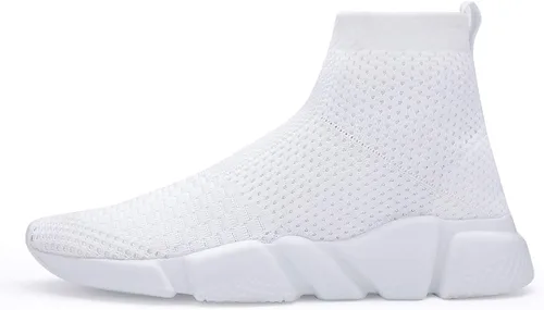 Vista 2 de CHUI Tenis de moda para niños, zapatos de calcetín para niñas, zapatos altos sin cordones para niños