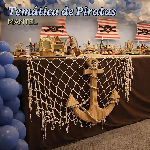 Vista 8 de 4E's Novelty Red decorativa de pescado, paquete de 3, decoración de red de algodón natural, cada uno de 14 x 4 pies, para decoraciones de fiesta