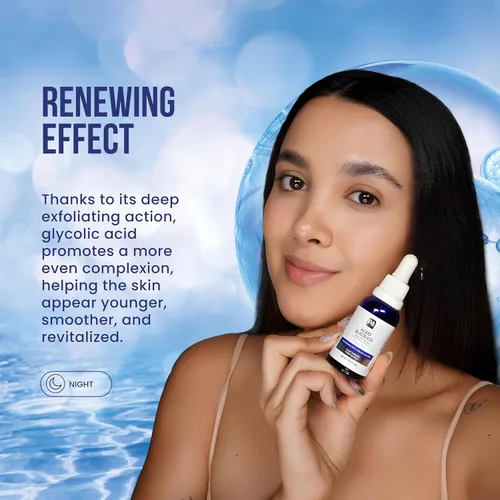 Vista 5 de Pili Ácido glicólico 10% de concentración – Suero iluminador, suavizante y exfoliante con AHA para colágeno y renovación celular Botella de 1