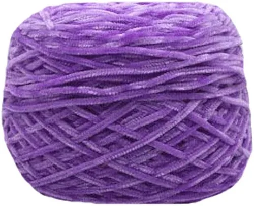 Vista 8 de Hilo de chenilla de 8 oz/250 g, hilo de chenilla de terciopelo para bricolaje, hilo de chenilla marrón café de lujo voluminoso para bufanda