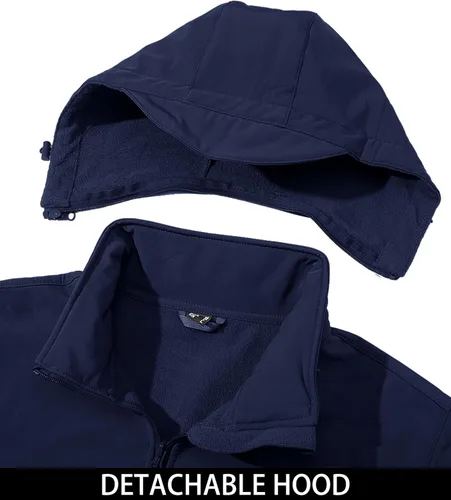 Vista 4 de MAGCOMSEN - Chaqueta táctica para hombre, de invierno, con forro polar y bolsillos múltiples, para esquiar, impermeable, forrada