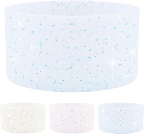 Vista 18 de Funda protectora de silicona con purpurina WORBSS para taza Stanley Cup H2.0 de 20, 30, 40 onzas y botella Hydro Flask de 18-24 onzas con cubierta