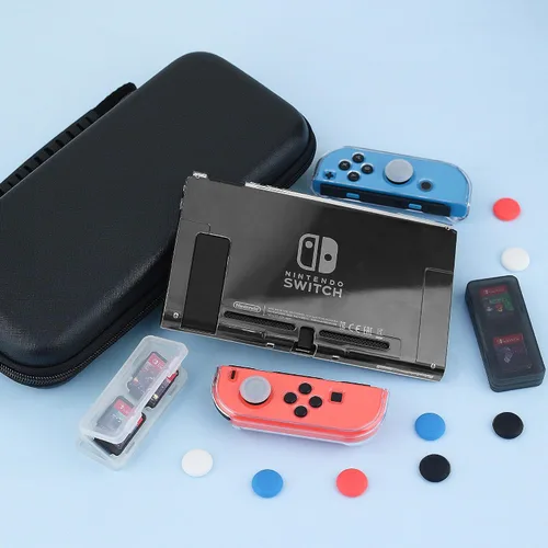 Vista 7 de RHOTALL Carrying Case Set Compatible with Nintendo Switch Accessories, Portable Travel Storage Case for Switch with Clear Protective Cover, Screen