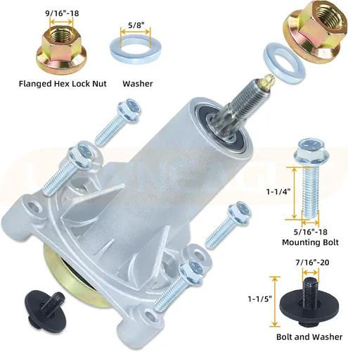 Vista 6 de 587819701 Kit de montaje de husillo reemplazar 532187281 532187292 587820301 587253301 532192870 587125401 21549012 para Husqvarna Z25444012 LGT26