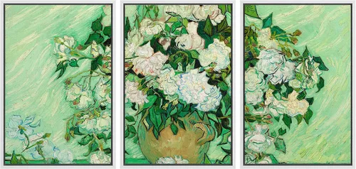 Vista 41 de wall26 Lienzo enmarcado para pared, juego de arte con flores de almendra de Vincent Van Gogh, naturaleza, ilustraciones de área silvestre, bellas