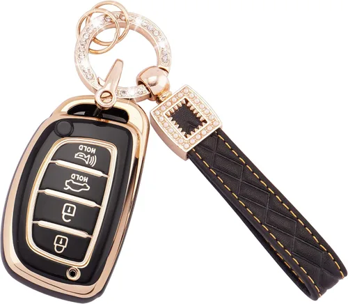 Vista 32 de EKALA Funda para llavero Volkswagen con llavero de cuero, 4 botones de TPU suave, compatible con Volkswagen Tiguan Atlas Passat Jetta Golf Alltrack