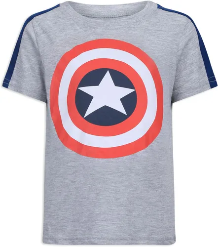 Vista 6 de Marvel Avengers Boys T-Shirt 3 Pack for Toddler and Little Kids GreyNavyRed