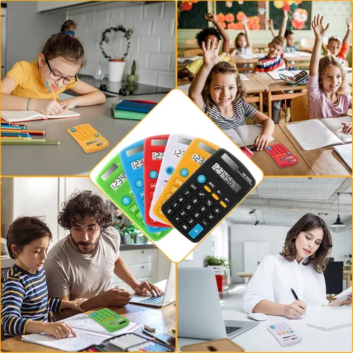 Vista 7 de Paquete de 30 calculadoras de bolsillo, mini calculadora de tamaño de bolsillo, calculadoras básicas de pantalla de 8 dígitos, calculadoras de 4