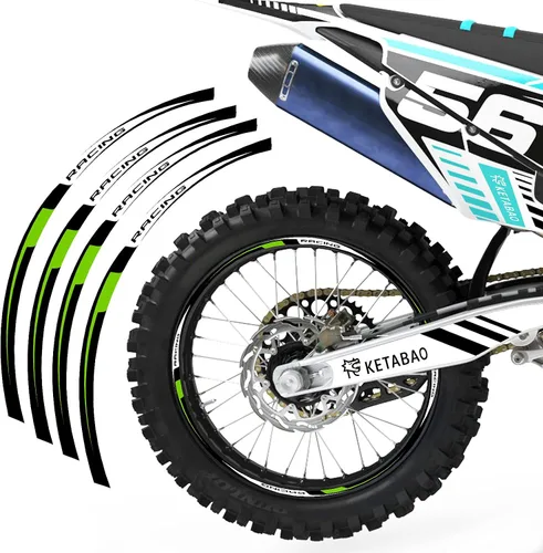 Vista 13 de KETABAO MX - Cinta adhesiva para llanta de bicicleta R02, 21, 18 pulgadas, compatible con YZ125X YZ250X YZ250FX YZ450FX (azul)
