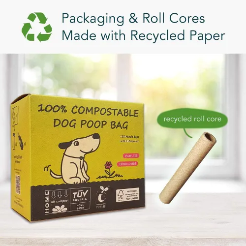 Vista 8 de Bolsa para excrementos de perro, bolsas compostables para excrementos de perro, ecológicas, sin perfume, a base de vegetales, extra gruesa, a prueba