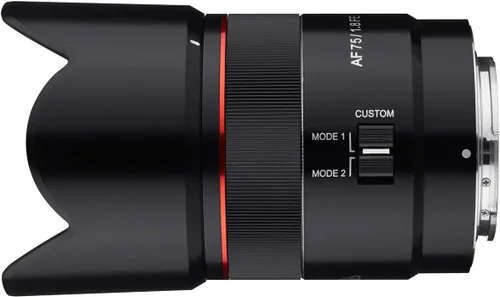 Vista 6 de Rokinon AF 2.953 in F1.8 Lente de teleobjetivo compacto de enfoque automático para Sony FE Mount, negro (IO75AF-E)