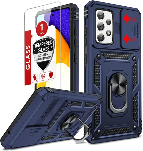 Vista 200 de LeYi Funda para Moto G Stylus 2022 4G (no compatible con 5G), funda para Moto G Stylus con 2 protectores de pantalla, funda protectora de grado Oro