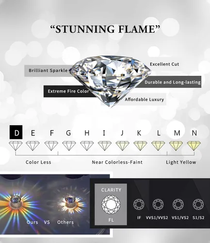Vista 4 de Aretes tipo dormilona Stunning Flame de plata chapada en oro de 18 quilates y con diamantes de imitación de circonia cúbica