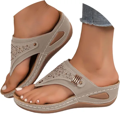 Vista 3 de yaoeye Sandalias ortopédicas para mujer 2026 elegantes con soporte de arco para mujer, sandalias cómodas casuales de verano y playa