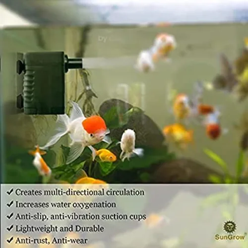 Vista 4 de SunGrow 55 GPH 3W pequeña fuente de agua sumergible para gatos y perros, bomba de agua para acuario, tanque de peces de acuario, mini bomba de agua