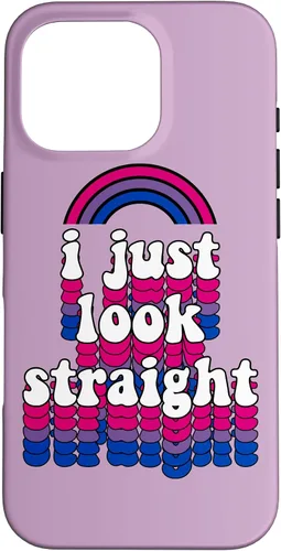 Vista 20 de I Just Look Straight Bisexual Rainbow Bisexual Pride Flag Case for iPhone 17