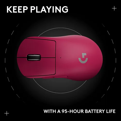 Vista 14 de Logitech G PRO X Superlight 2 Ratón Inalámbrico para Juegos, 60g Pro-Grade con 5 Botones Programables, Sensor de 44k DPI, Tasa de Reporte de 8kHz