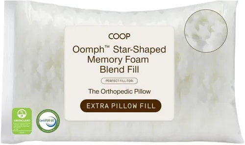 Vista 14 de Coop Home Goods Relleno extra Oomph, espuma viscoelástica de corte cruzado, relleno de almohada de densidad media, bolsa de relleno extra, recarga