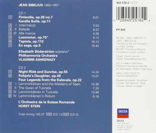 Vista 2 de Sibelius 'Finlandia' suites & symphonic poems