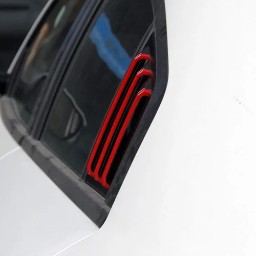 Vista 4 de Persianas laterales de plástico ABS para Dodge Charger 2011-2021 (línea roja)