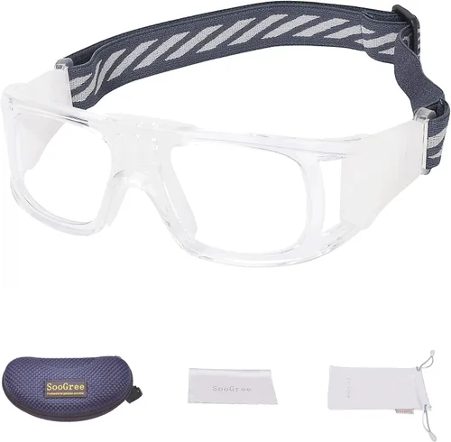 Vista 18 de SooGree Gafas deportivas de racquetbol, baloncesto, fútbol, fútbol, gafas protectoras, lentes de seguridad, lentes reemplazables