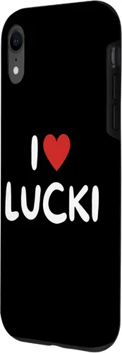 Vista 44 de Funda con corazón rojo para iPhone 16 I Love Lucki
