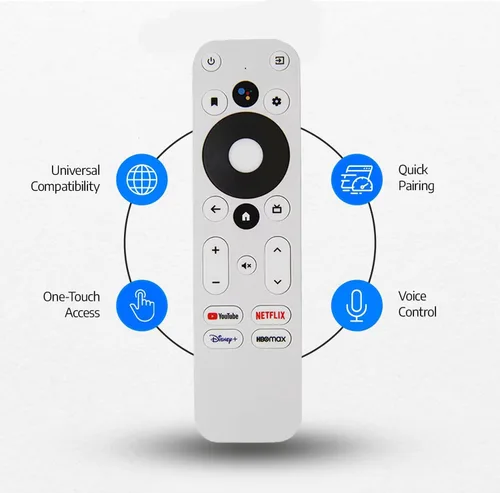Vista 4 de Control remoto de repuesto para Mecool KM2 / KM2 Plus TV Box compatible con ONN Android FHD 4K UHD Streaming Stick TV Box 100024646 100026240