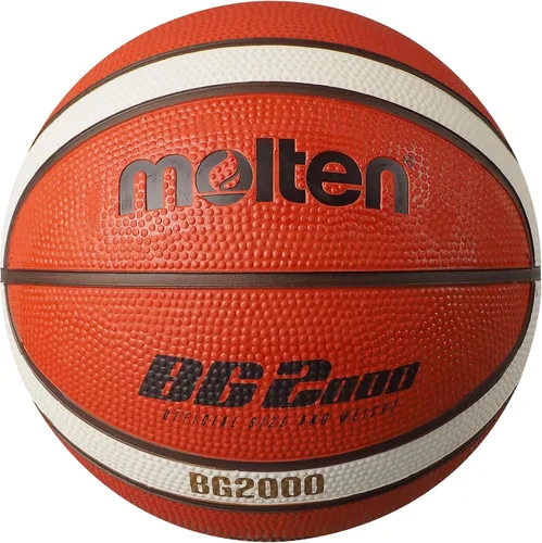 Vista 2 de Molten Baloncesto BG2000, talla 6, 1 juego, 1 pieza, 22.46 oz, interior/exterior, aprobado por FIBA, goma premium, adecuado para niños de 12 a 14