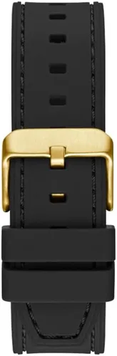 Vista 3 de GUESS Reloj multifunción con esfera translúcida dorada, Negro -, Classic